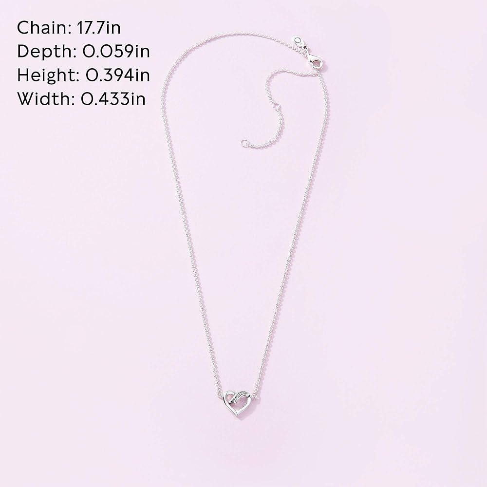 Amazon | Pandora ジュエリー リボン オープンハート ネックレス