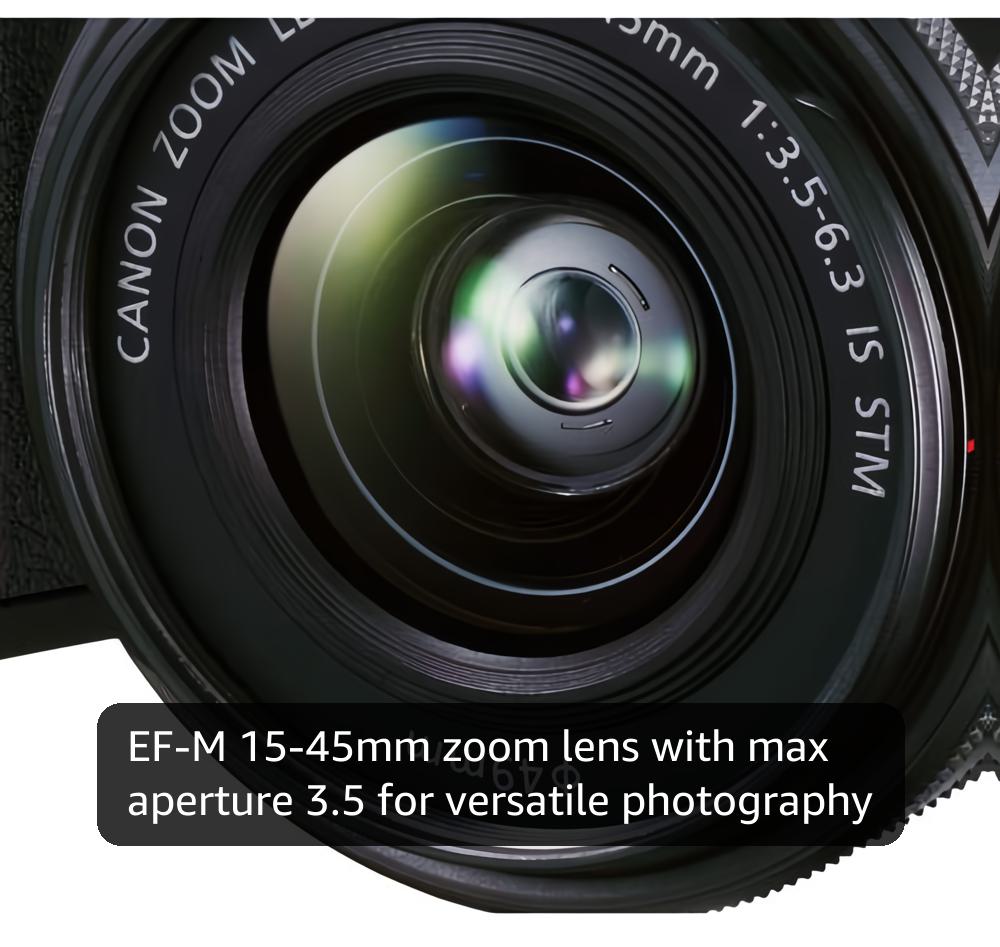 Canon EOS M50 Mark II + EF-M 15-45mm is STM Kit Black