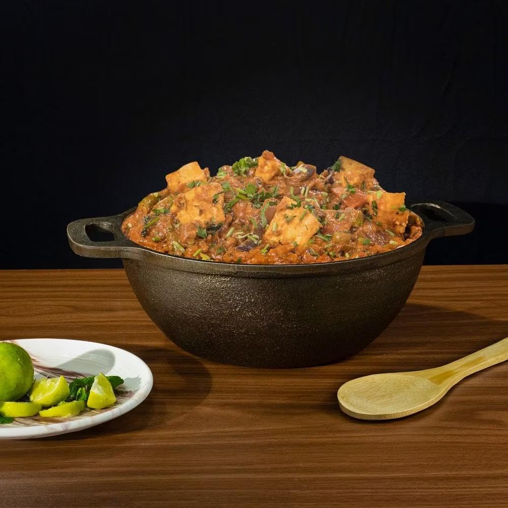 Wakefit Cast Iron Kadhai | 0.8L, 7 Inches | Pre-Seasoned Iron Kadai, Iron Kadai for Deep Frying, Cast Iron Kadai, Iron Kadai for Cooking, Kadhai Iron, Cast Iron Kadai for Cooking (Gala Kadai) (B0BXF7DS33) Amazon Price History, Amazon Price Tracker
