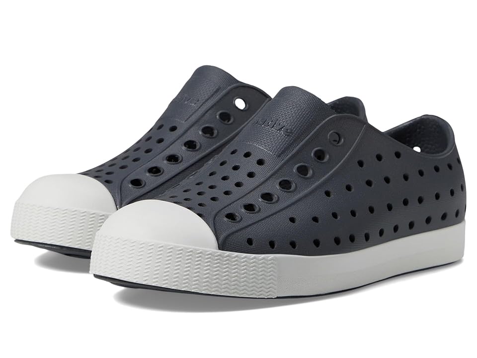 Native Shoes Kids Jefferson (Little Kid/Big Kid) (Gravity Grey/Shell White) Kid's Shoes INTERNATIONAL SHIPPING