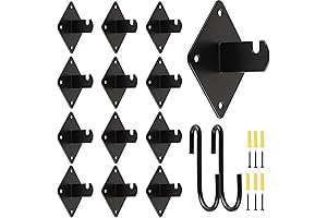 12 Pcs Gridwall Accessories: Express Your Creativity with Grid Panel Wall Mount Brackets