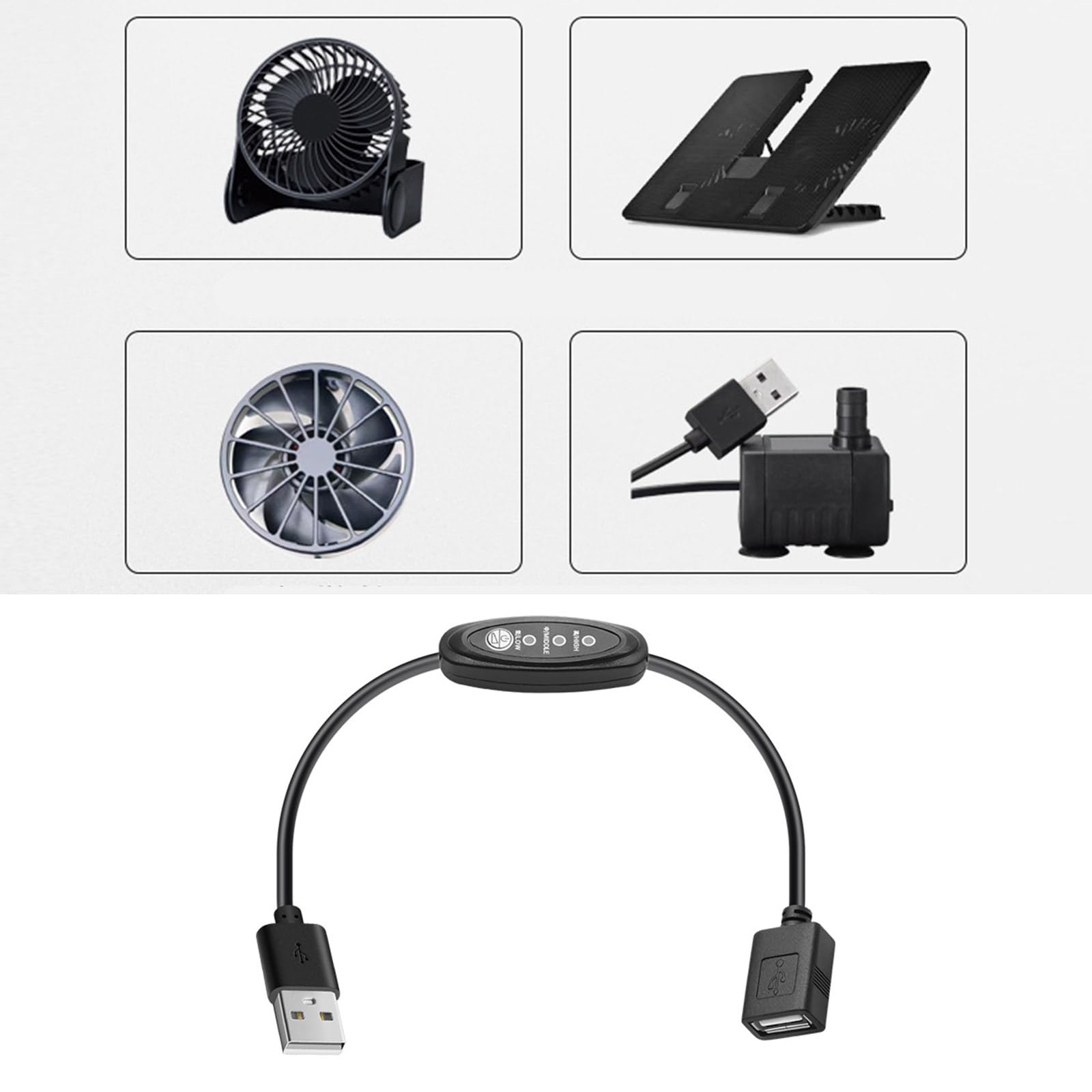 Zksbdxz USB Fan Speed Controller Adjustment Fan Power Adapter Speed Control Governor Speed Control Cable for Blowers Celling Fan