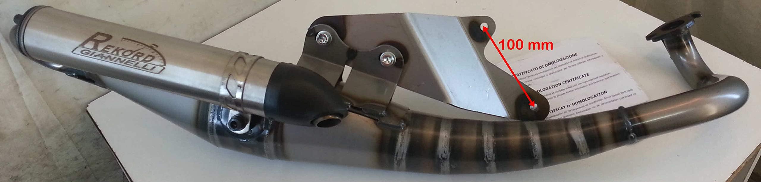 marmitta GIANNELLI RECORD (per modelli con MOTORE franco morini a carburatore) COMPATIBILE CON APRILIA SR 50 kat '00-03 carburatore - cod. 31602RK - motore type : R1 vers.1 - NB: per tutte le nostr