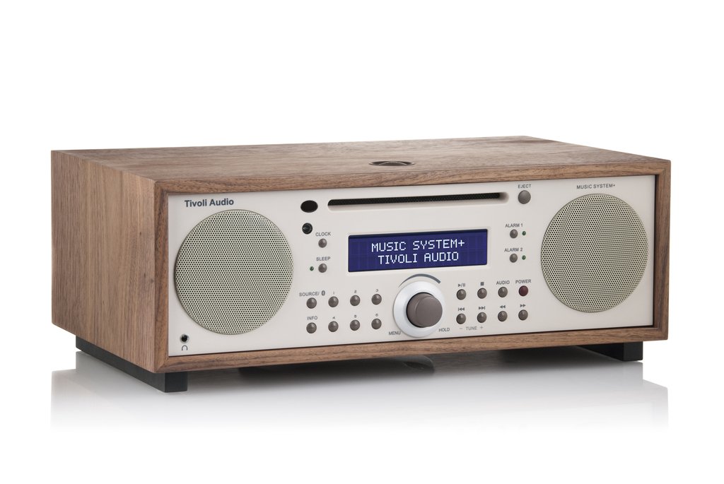 TIVOLI Audio MUSIC SYSTEM + - Chaine Hifi Bluetooth - Enceinte Compacte Puissante - Lecteur CD Stereo - Radio DAB+/FM - Mini Chaîne Hi-fi Vintage - Enceinte Design Haut de Gamme - Bois Beige