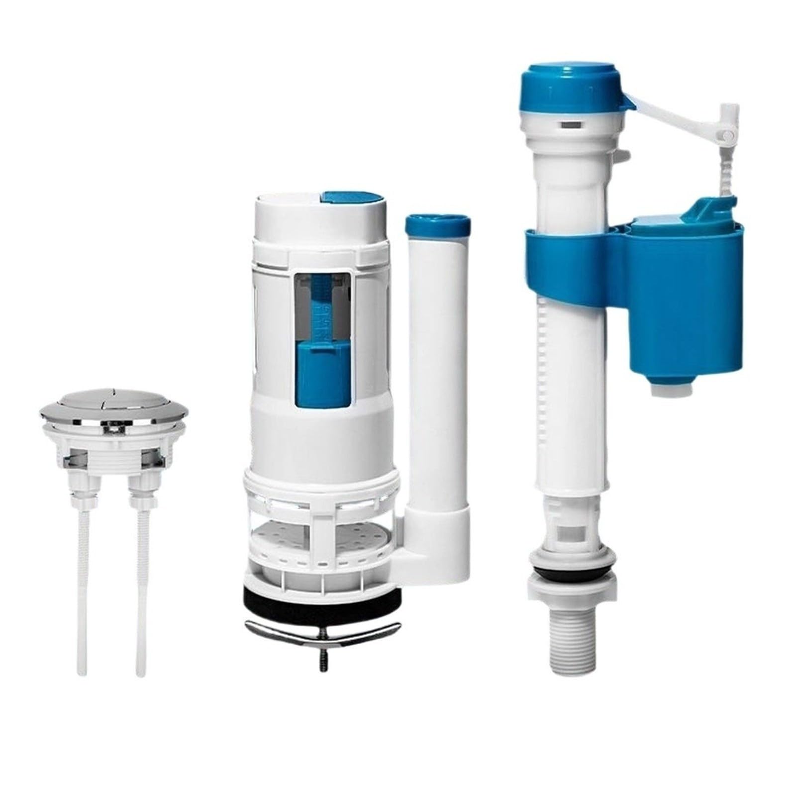 Galleggiante Cassetta Wc Set valvola di riempimento serbatoio WC regolabile | Pulsante di ingresso for riparazione acqua 1/3 pezzi(24cm 3-piece set)