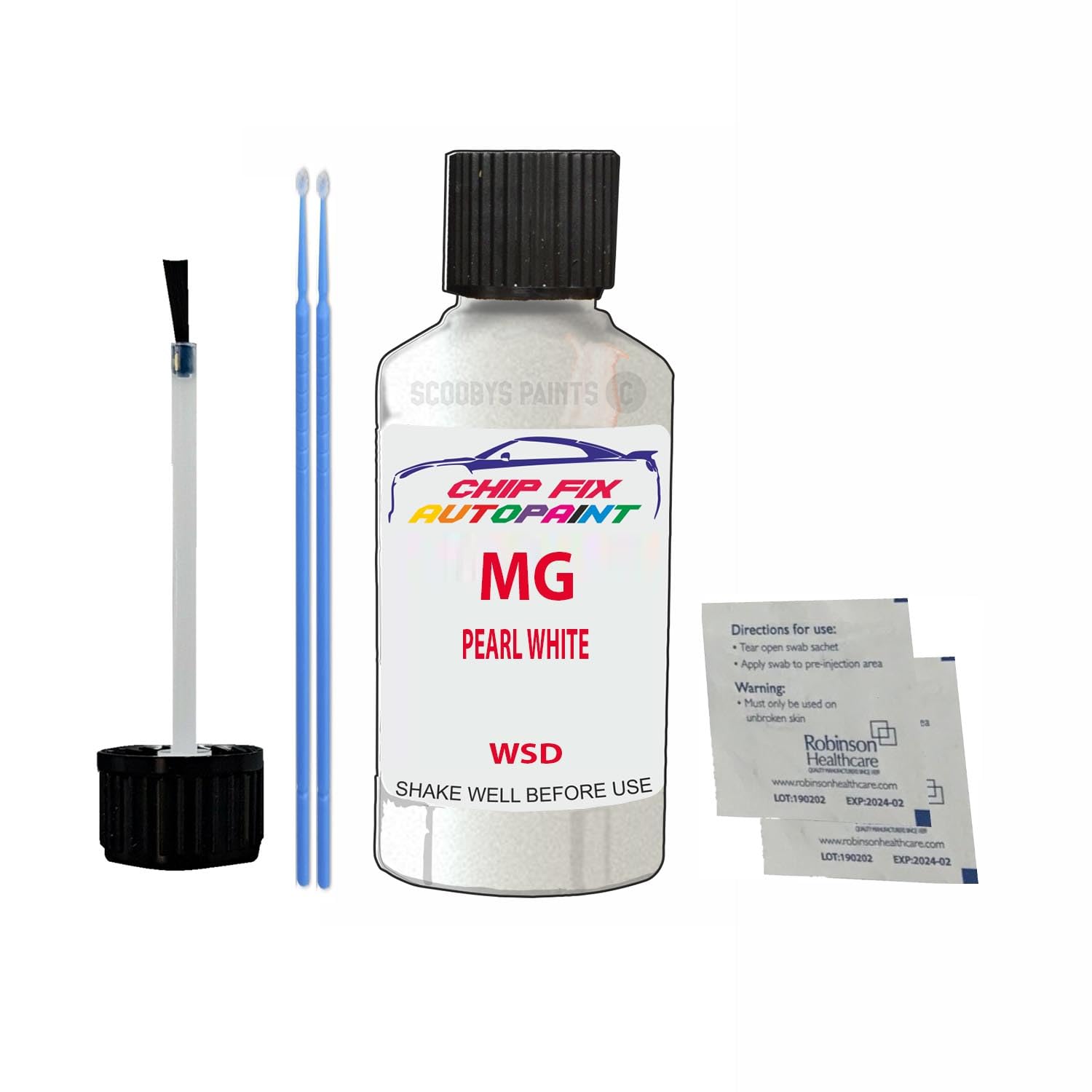 Scoobys Paints Back In The Mix Pearl White Touch Up Paint For Mg Wsd Metallic