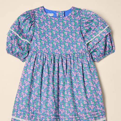 Amazon Essentials Girls and Toddlers' 100% Cotton Puff-Sleeve Fit & Flare Dress3