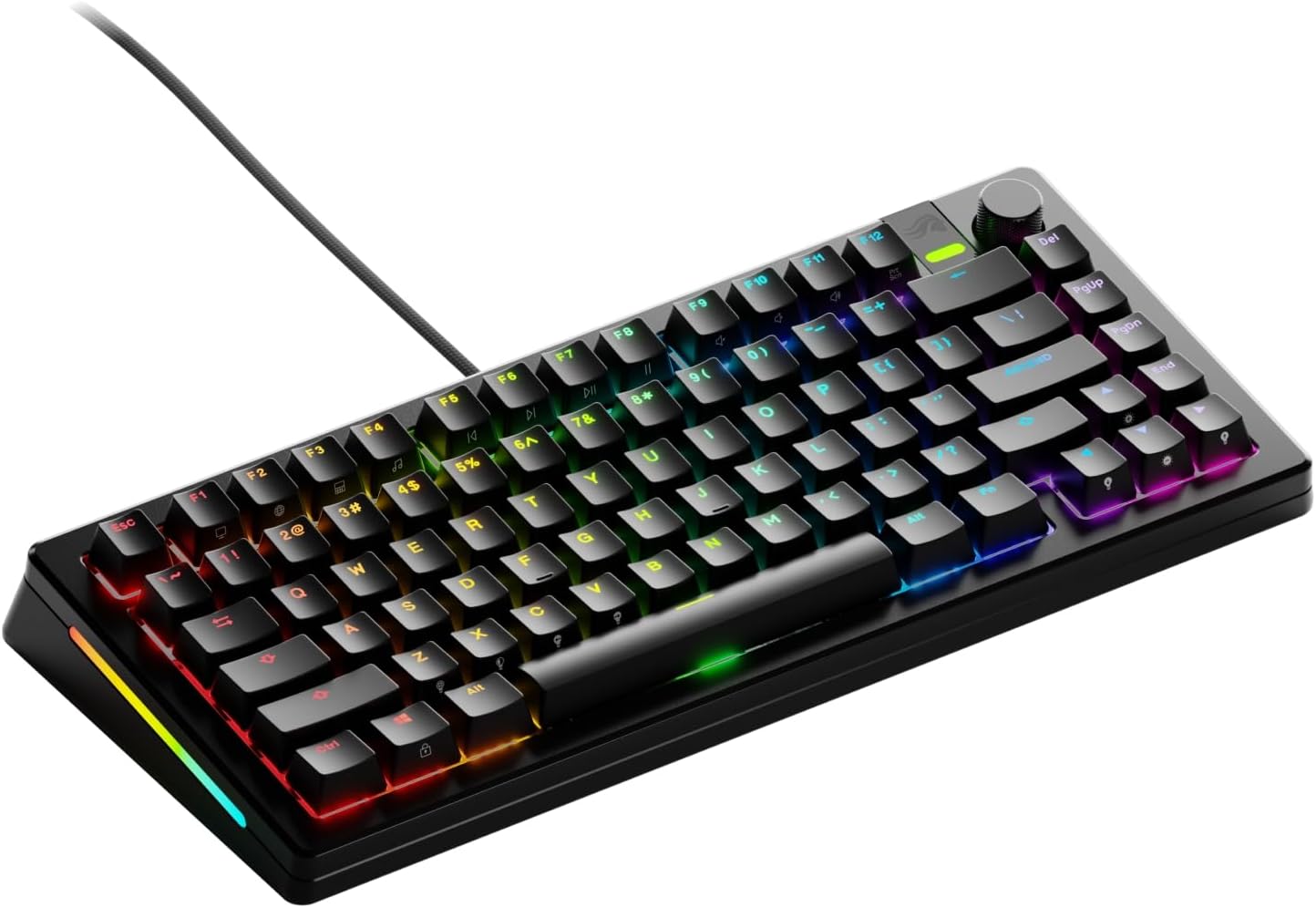 Glorious Gaming - GMMK 3 PRO: Custom Mechanical Keyboard, 75% Tenkeyless Keyboard, Modular Aluminum Body & Gasket System, Hotswappable MX Switches, Sound Dampening Foam, Custom Keycaps, ANSI (Black)