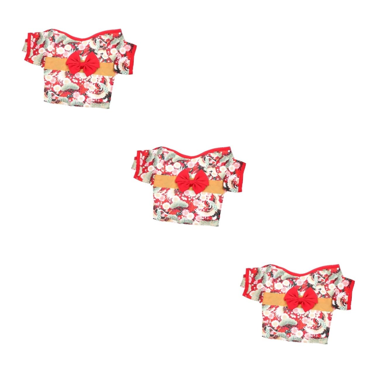 BESPORTBLE 3pezzi Abbigliamento Stile Giapponese Per Cani e Gatti Vestito Kimono Per Piccoli Animali Domestici Per Feste e Occasioni Speciali