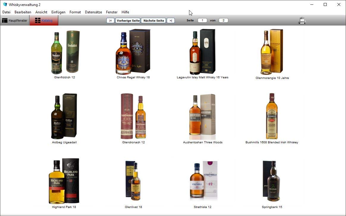 GS Whiskyverwaltung 2- Software zur Verwaltung Ihrer Whiskysammlung - Datenbank Programm für Whisky