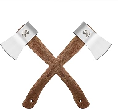 Throwing Axe, 2Pack 14.6" Throwing Hatchet with High Carbon Steel & Wooden Handle, Great for Axe Throwiing Game, Competition and Recreation, Gift for Men