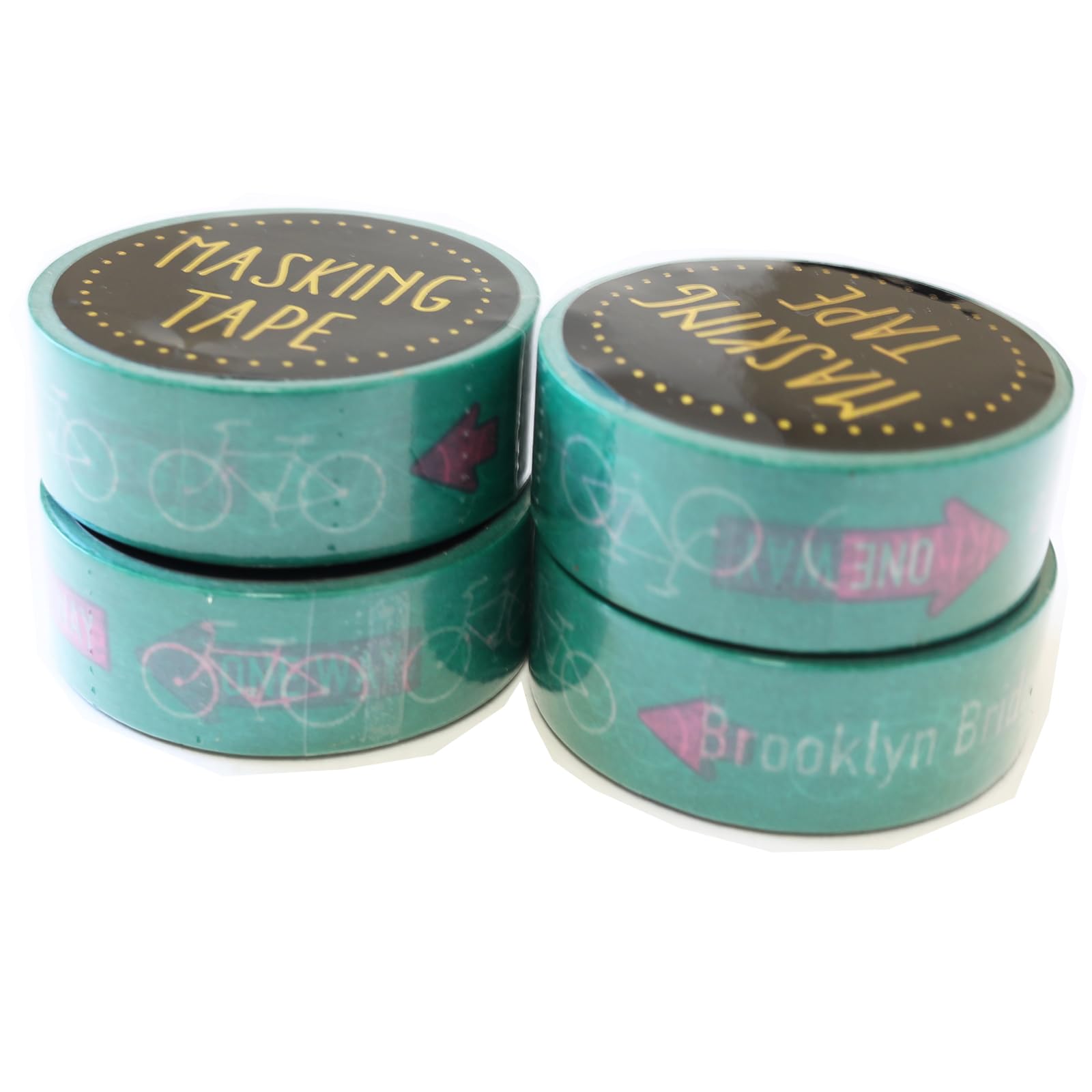 Amazon.co.jp: 4個入り 自転車柄 マスキングテープ 自転車