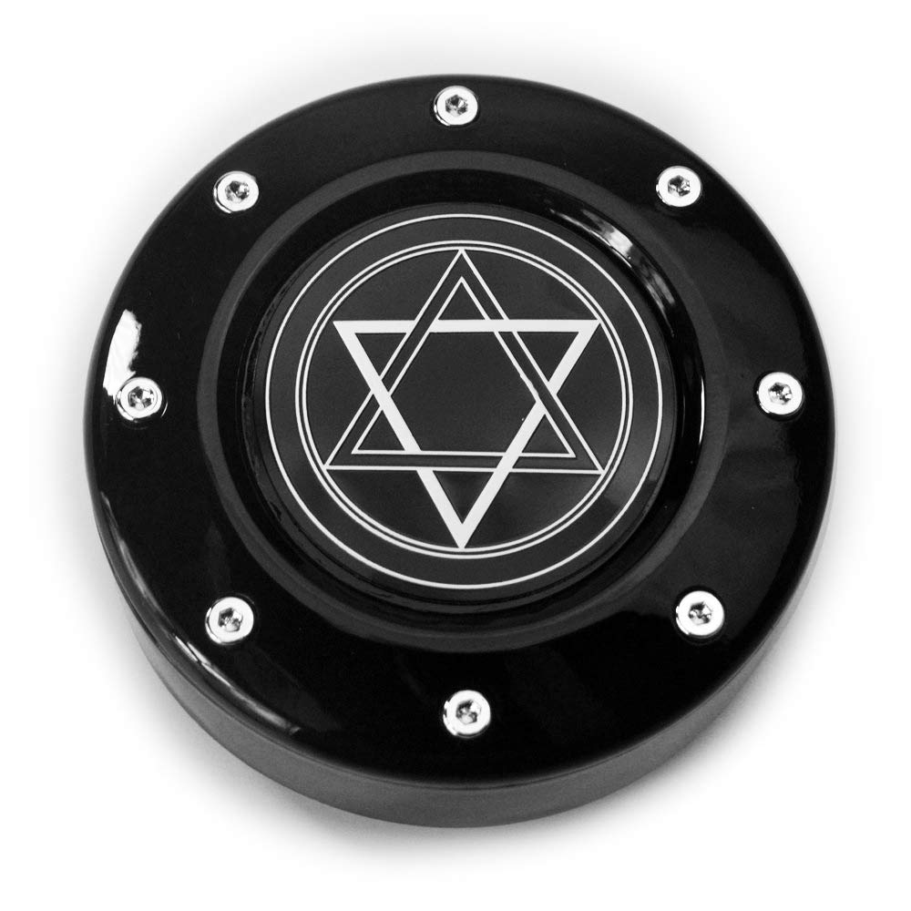 Rhinotuning 4 x 102 mm materiał ABS Hexagon Star opis czarne kołpaki piasty do #81232090F