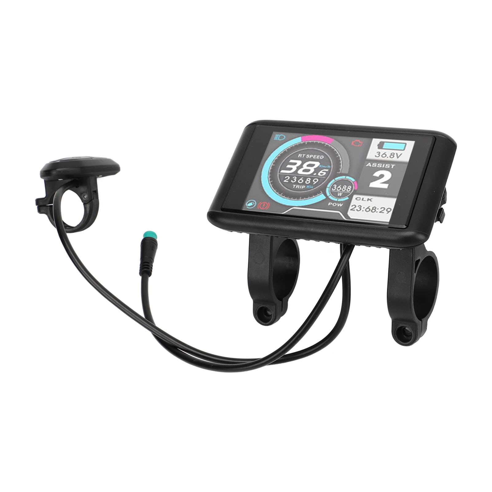Kolorowy Wyświetlacz Roweru Elektrycznego Wodoodporny Panel ABS z Gniazdem ładowania USB do Hulajnogi Elektrycznej - Wyświetlacz LCD Zapewniający wygodną jazdę na Rowerze - Pasuje do
