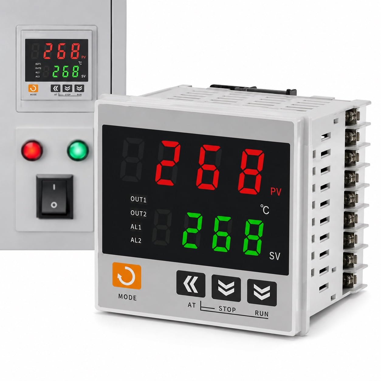 CTN4L-461 Digital PID Temperature Controller Dual Output Relay SSR Intelligent Thermostat for Industrial Kiln Oven Incubator 100-240V AC Multi Input K PT100(CTN4L-43A1R)
