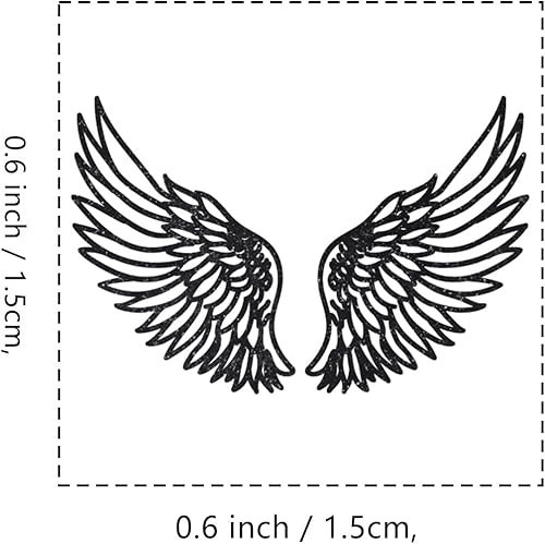 Miniatura 2 de Sello de goma de alas de ángel, mini sello pequeño de 35 pulgadas para álbumes de recortes, planificación de tarjetas