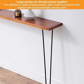 Narrow Console Table 39.3 L x 7.87 W x 31.5 H Sofa Tables Long Entryway Hallway Couch Table for Entryway Living Room Bedroom(90x20x90cm)