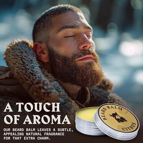 Vista 31 de Striking Viking Bálsamo para barba para hombres – Acondicionador para barba sin enjuague – Bálsamo de peinado hecho con mantequilla de barba