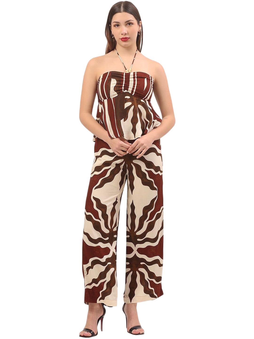 Women's Printed Waistcoat & Wide Leg Pants Co-Ord Set Collection | Sleeveless Fashion-picture-19