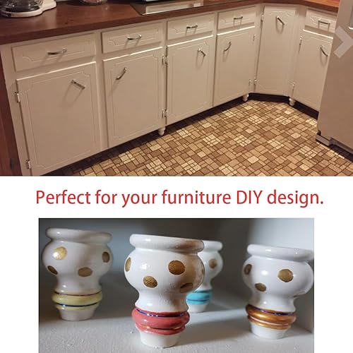 Miniatura 7 de Patas de madera maciza de 3 pulgadas de alto, para moño, sin terminar, para armario, sofá, otomano, soporte de TV, sofá biplaza, juego de 4