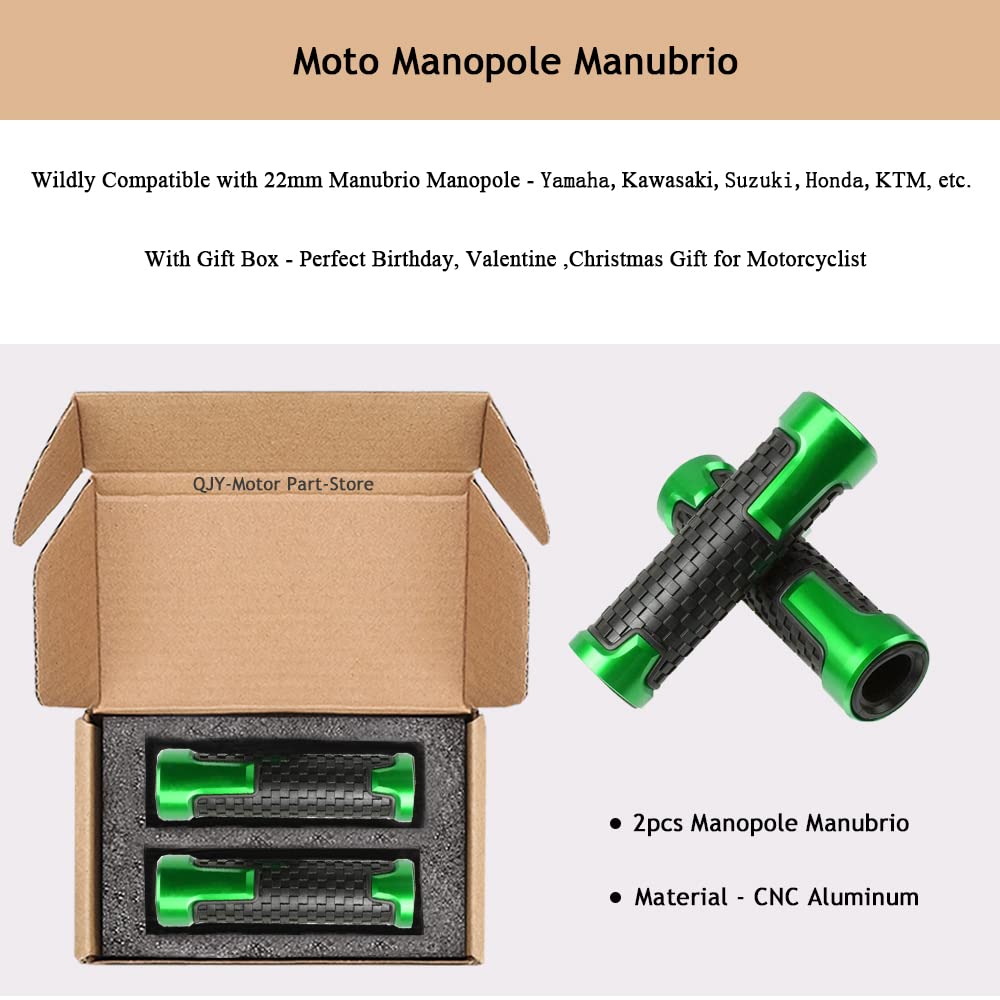 Manopole Moto Blu Manopole Moto Yamaha - 7/8 Pollici, Alluminio CNC, Gomma Antiscivolo, Per 2008-2016 Tmax 500