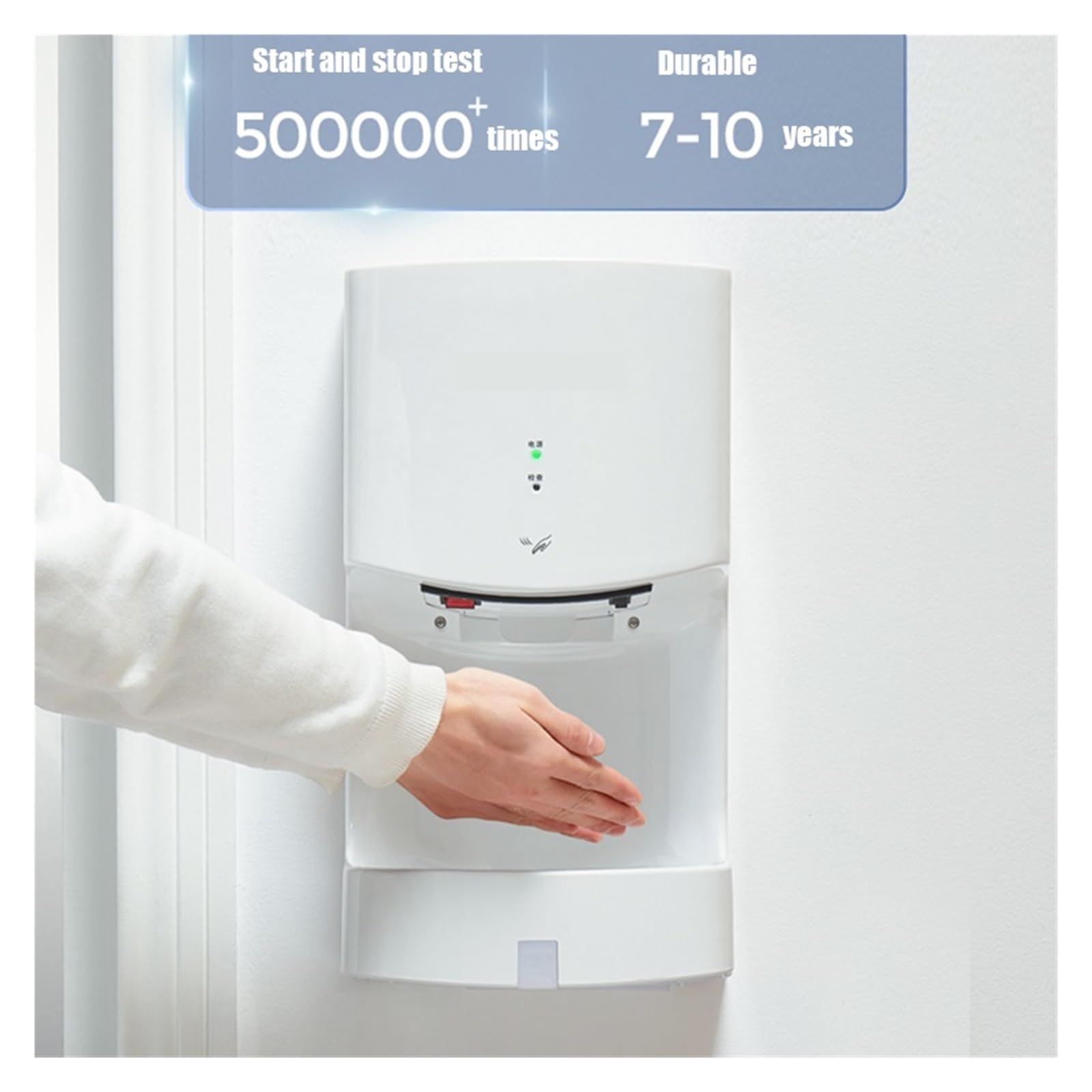 1000W ジェットハンドドライヤー 排水トレイ付き タッチフリー赤外線センサー 1000W ジェットハンドドライヤー 排水トレイ付き タッチフリー