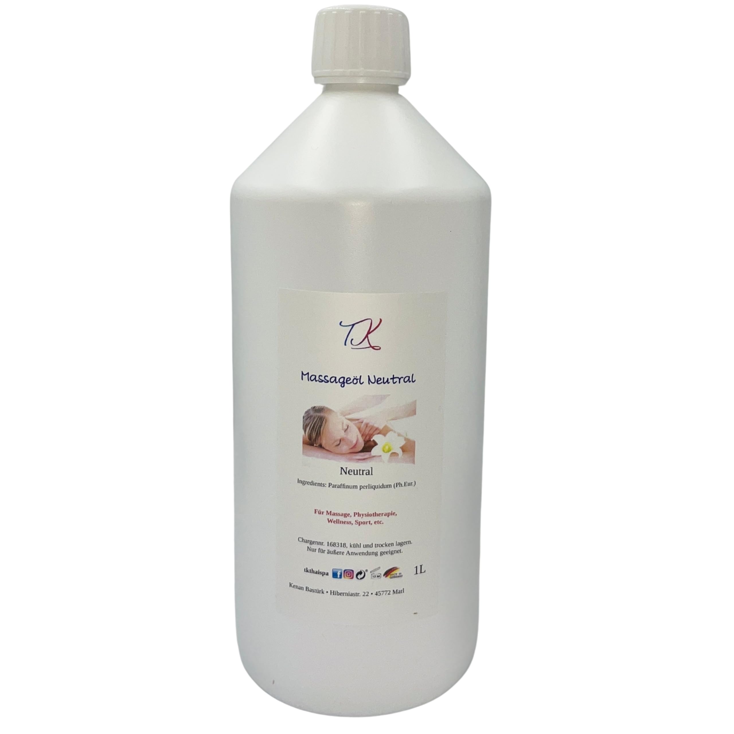10L Massageöl Neutral für Massage, Wellness, Physiotherapie, SPA etc. in Pharma Qualität (10L)