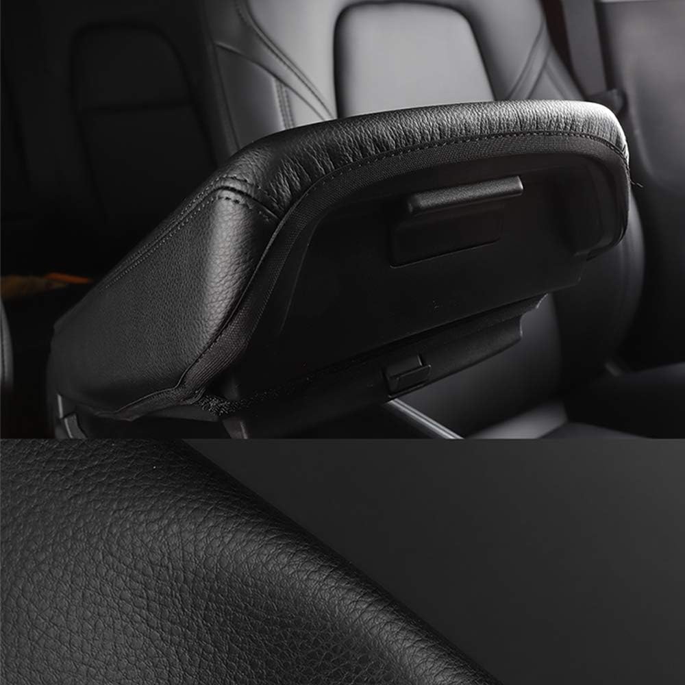 XITER Car Armrest Cover Saver, 1 Pc Center Console Pad Fit for Tesla Model 3,Central Console Armrest Box Protector (Black Leather)