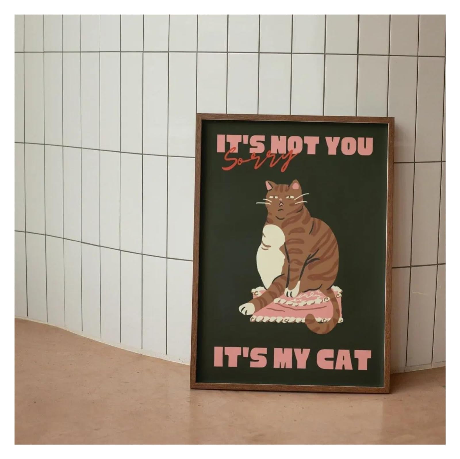 Posters et arts décoratifs Pop Black Cat 50x70cm affiche drôle en toile