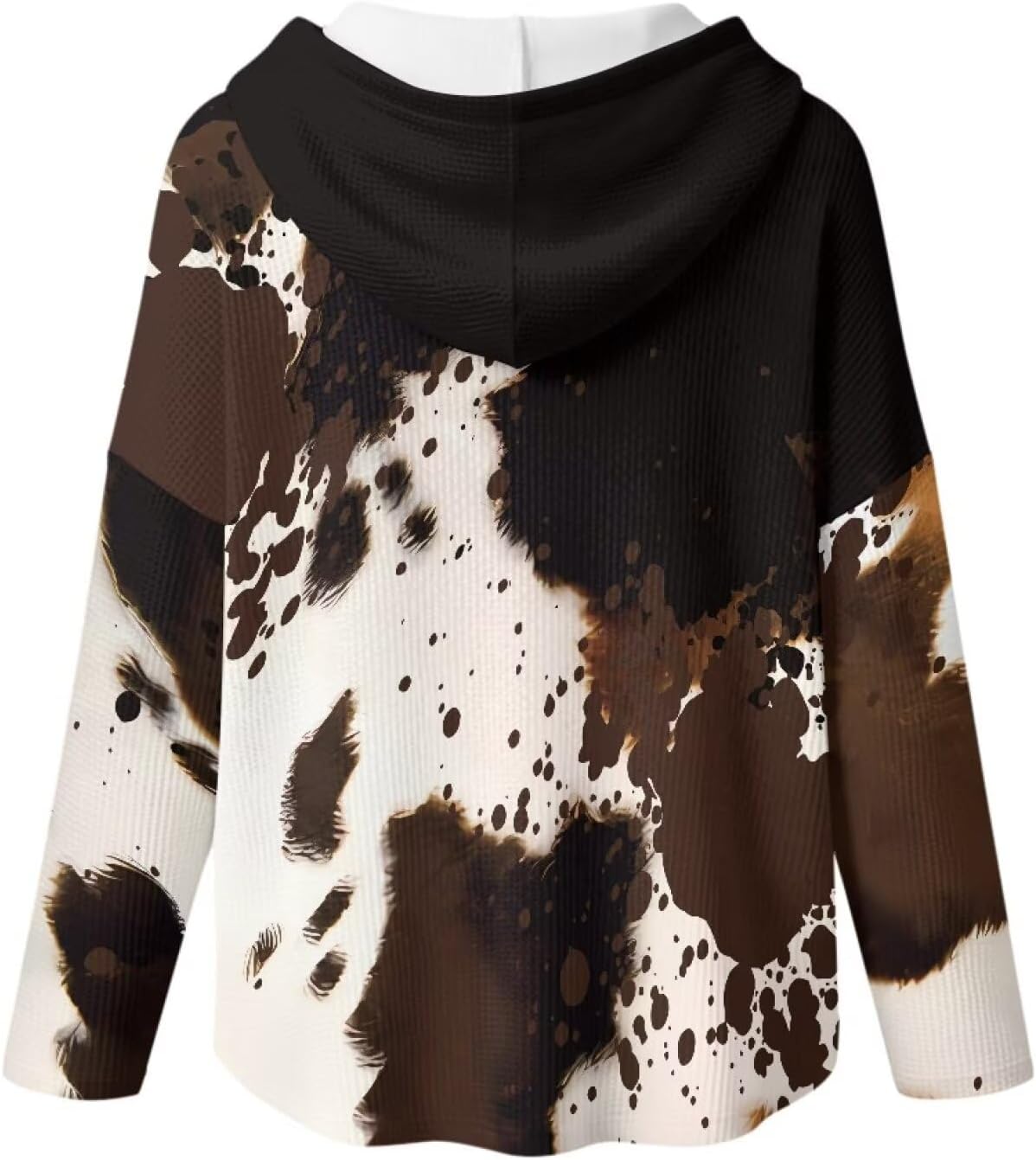 Hoodies for Women Waffle Knit Long Sleeve V Neck Pullover Sweatshirt Fall Casual Hooded Tops ​Womens Hoodies S-3XL - Image 5