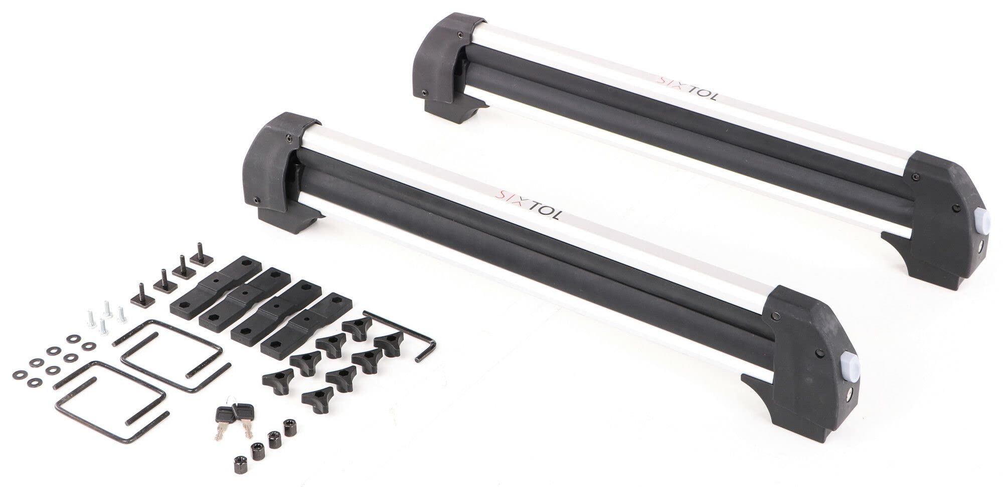 ROOF SKI Portatore da tetto leggero per sci, snowboard e wakeboard, supporto per biciclette Larghezza totale di 76 cm, portata di 35 kg