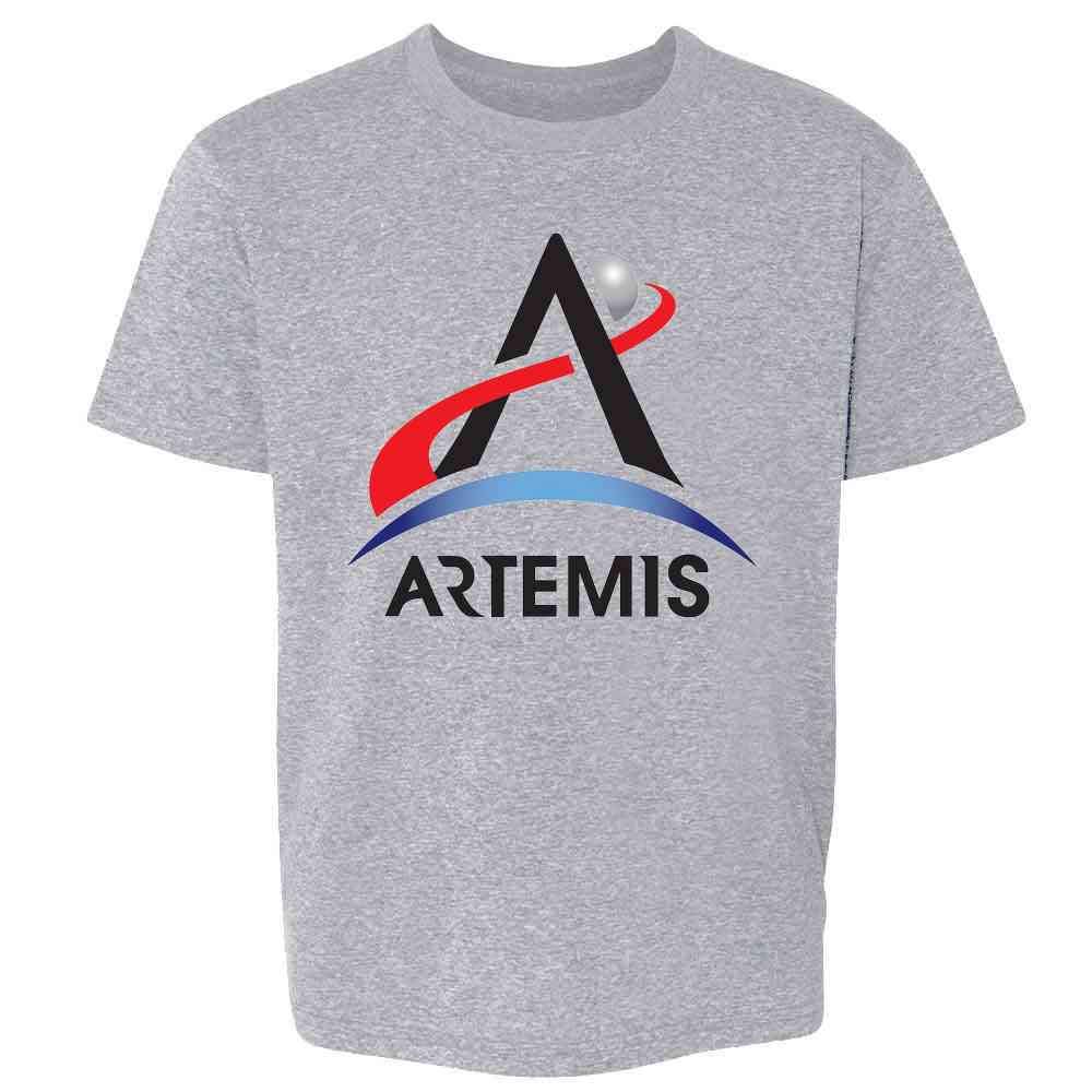 Pop Threads NASA Approved Artemis Program Emblem Moon Mars Baby Toddler Kids Girl Boy T-Shirt Sport Grey 3T
