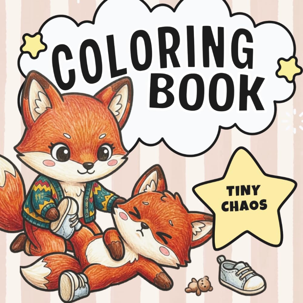 Tiny Chaos: A Cute Animal Toddler Mom Coloring Book for All Ages