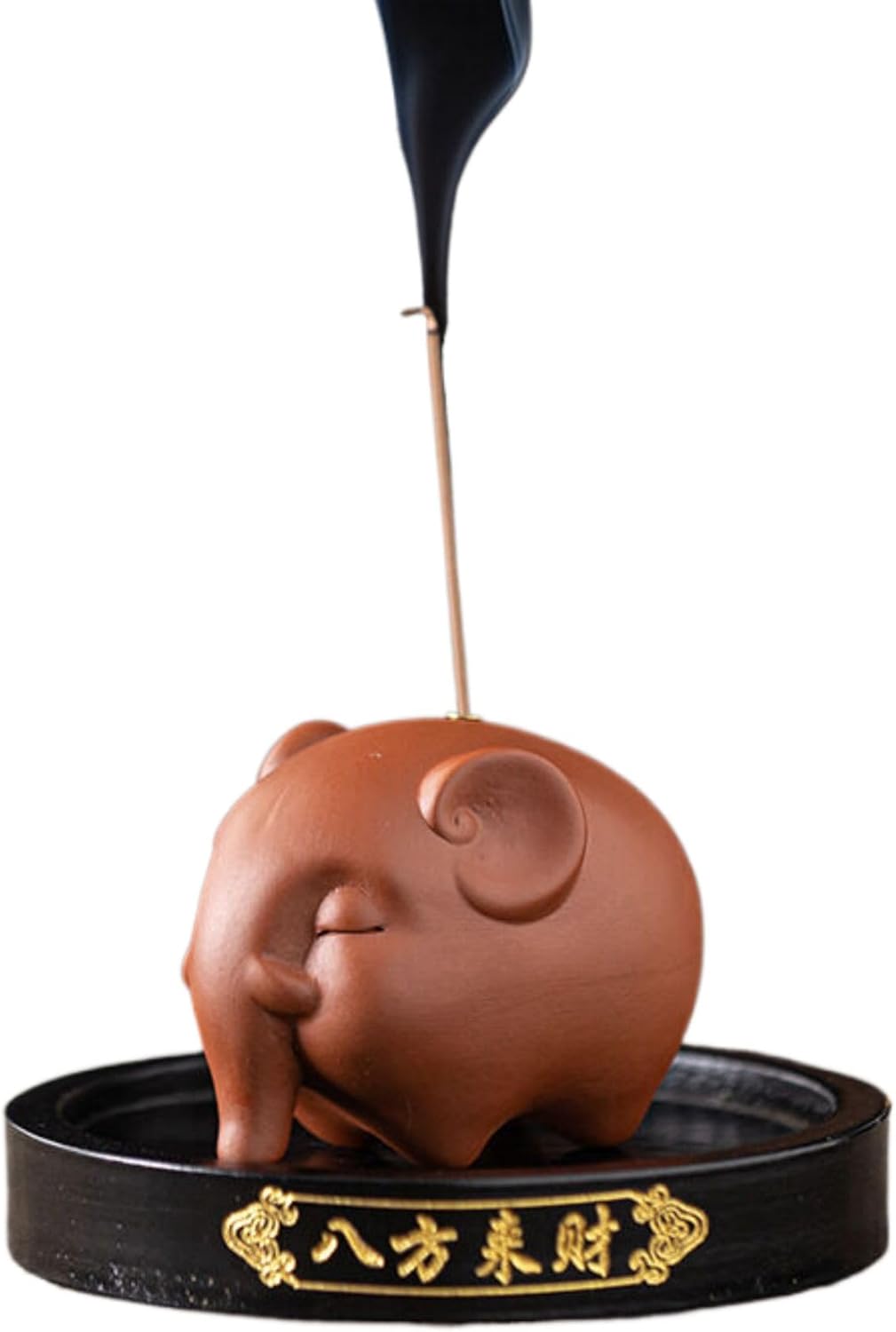 茶宠吉象如意线香炉 Incense Holder,禅意茶台桌面香炉 Incense Holder,摆件家用室内香插香座-12382