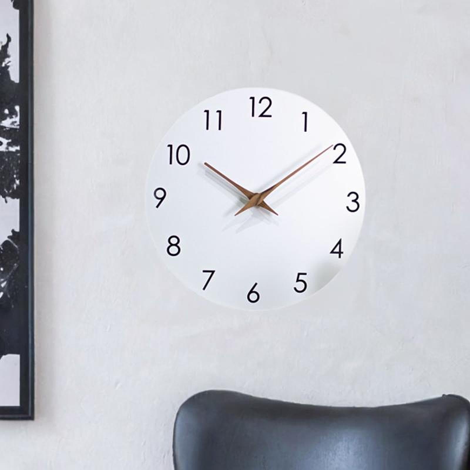 Arte de la Pared Reloj de Pared Decoración de la Pared Decoración Sin tictac 10 "Decoración del baño Dormitorio Inauguración de la casa Sala de Estar Blanco