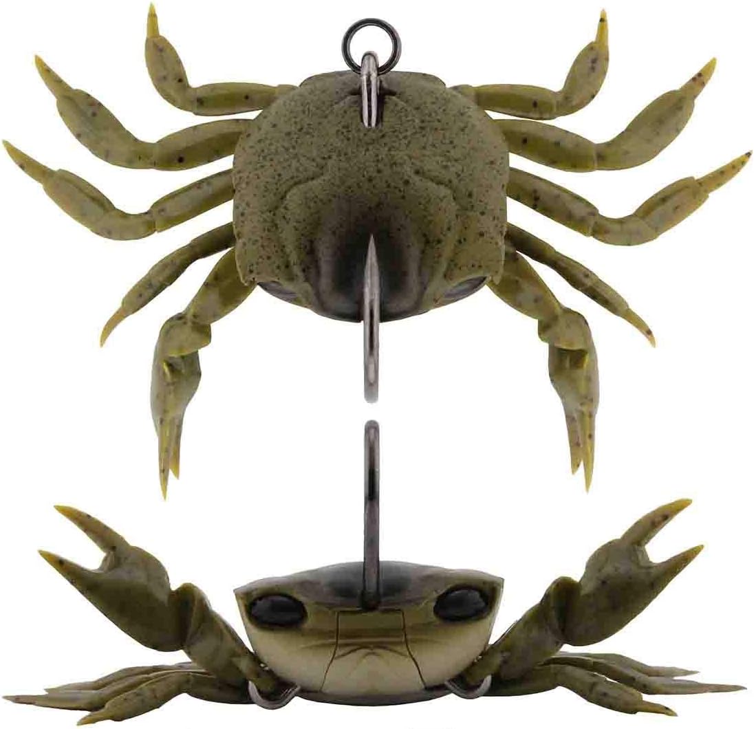 Olive Crab Lure - Single Hook Model - 85mm (3.35")