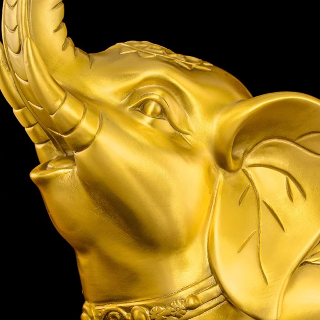 Artigianato in Rame per Ufficio, Coppia di Ornamenti in Ottone per Elefanti, Porta Portafortuna, Decorazione per Soggiorno, Scultura, Statua in Rame, Casa, Hotel, Bar