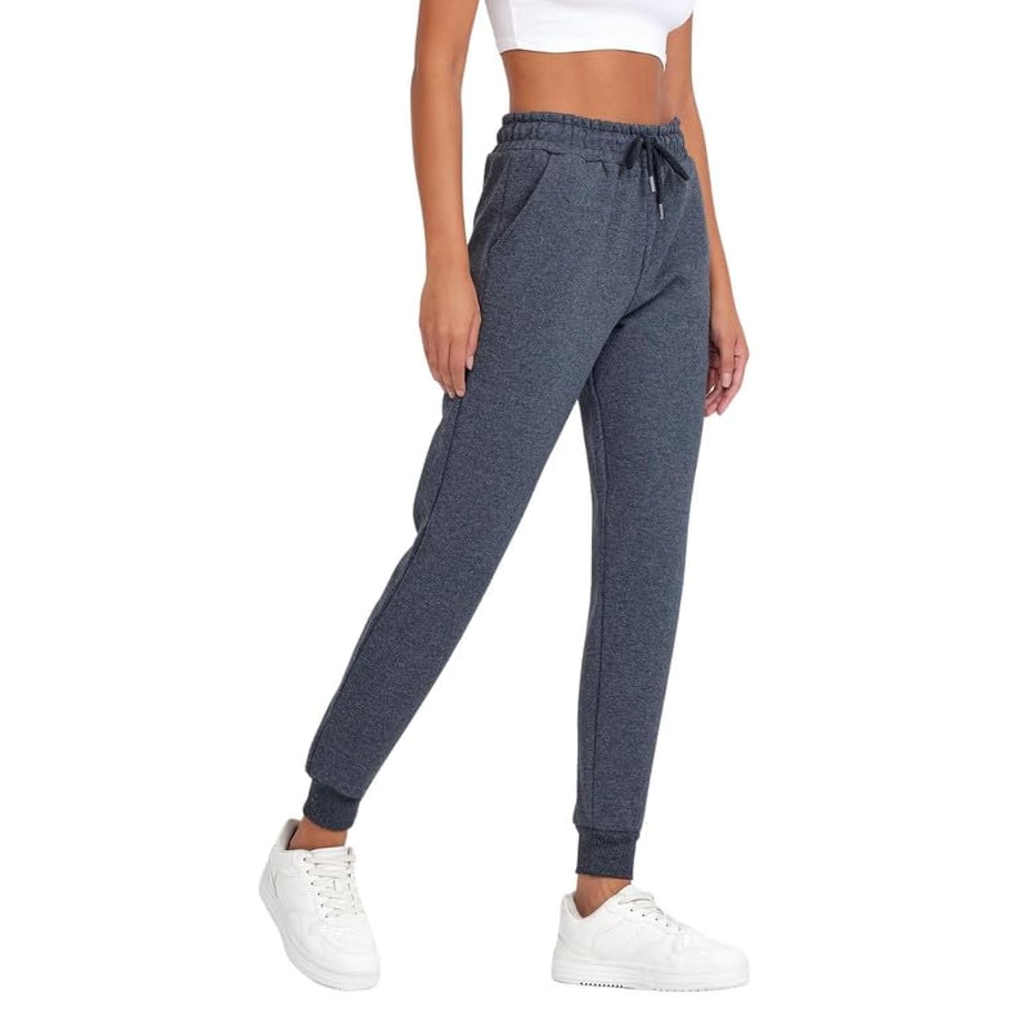 Comeor Women's Jogging Bottoms, Ladies Joggers, Sports Yoga Trousers, Long Cotton Training Jogging Pants, Loose Sweatpants with Elastic Waist, Tapered Leg and Drawstring