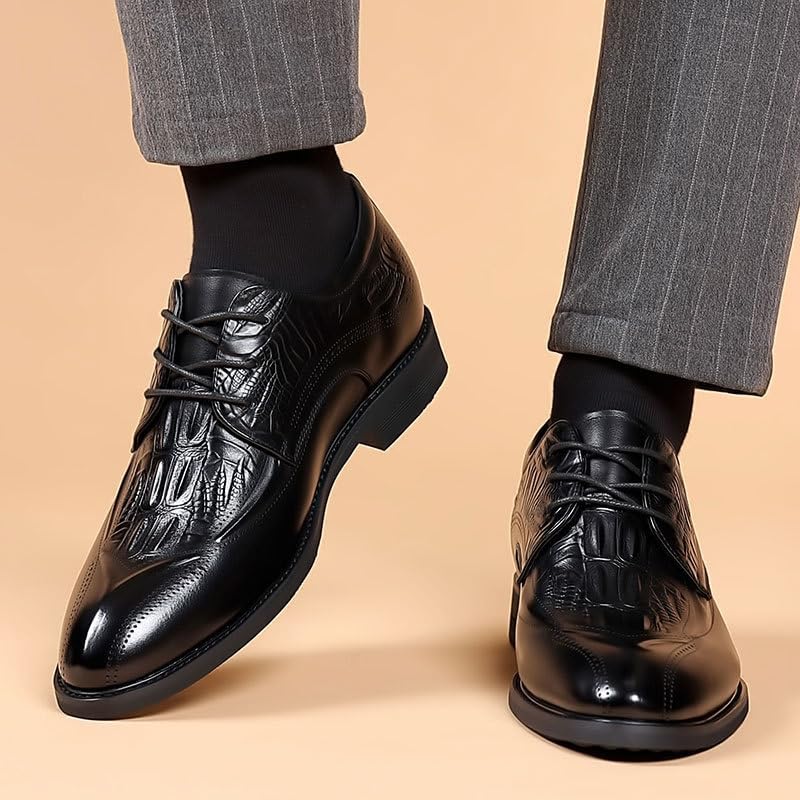 YZABEL Men's Oxfords Men's Dress Shoes Business Oxford Shoes Fashion Slip-On Round Toe Business Meeting Office Work Shoes3