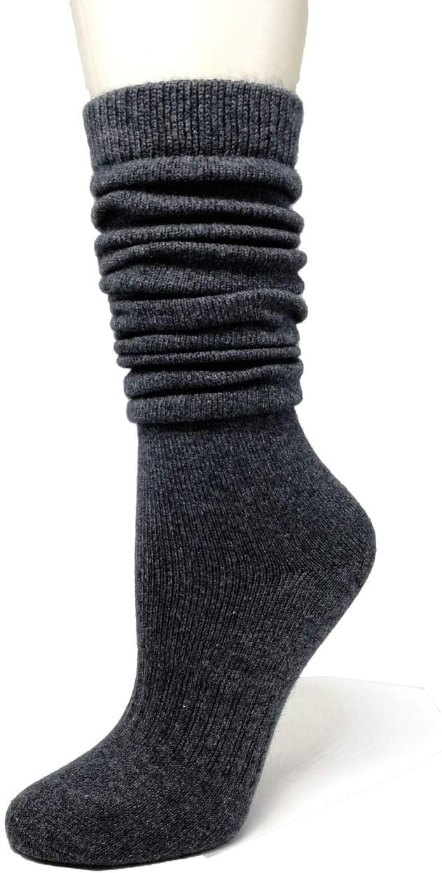 Pure Cashmere Knee High Women Men Unisex Socks, Ideal for Skiing and Casual Wear, Made in Inner Mongolian