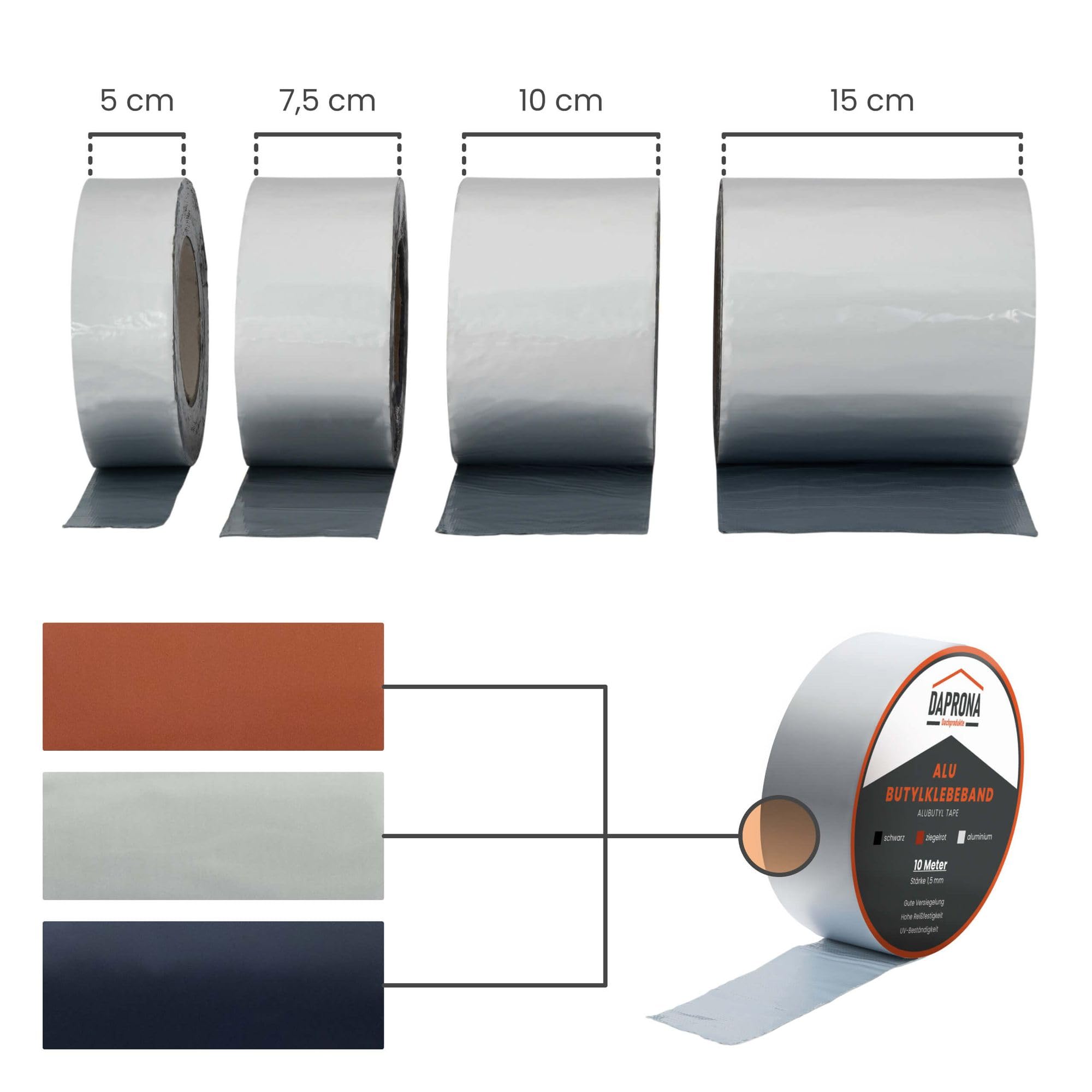 Nastro Butilico Alluminio 150mm X 10m - Impermeabile Autoadesivo Per Riparazioni