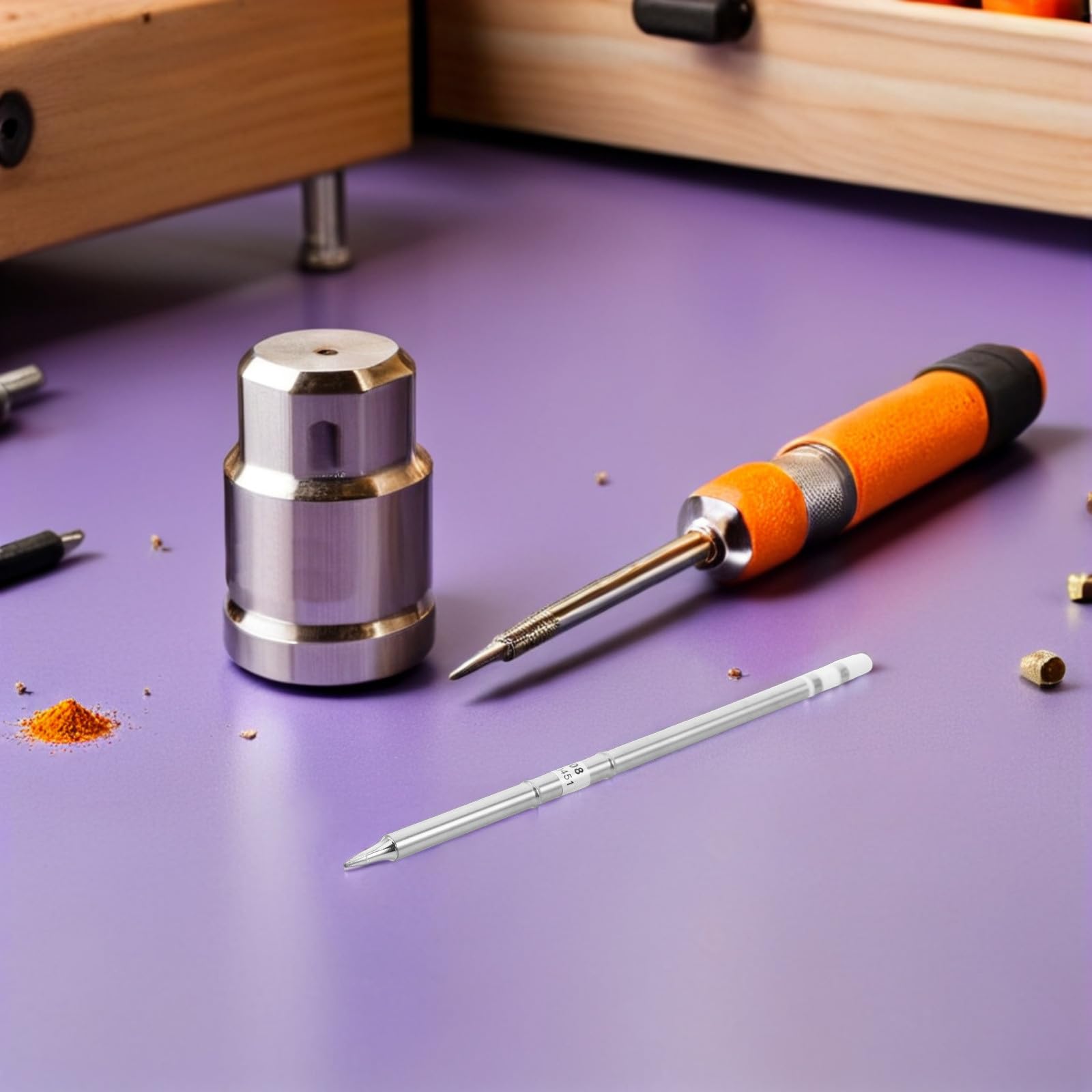 Ciieeo 10 Pezzi Kit Punte di Ricambio per Saldatore in Metallo ad Alte Prestazioni Punte Coniche e Punta Fine Compatibili con Stazione di Saldatura -951 - per Elettronica e Pcb