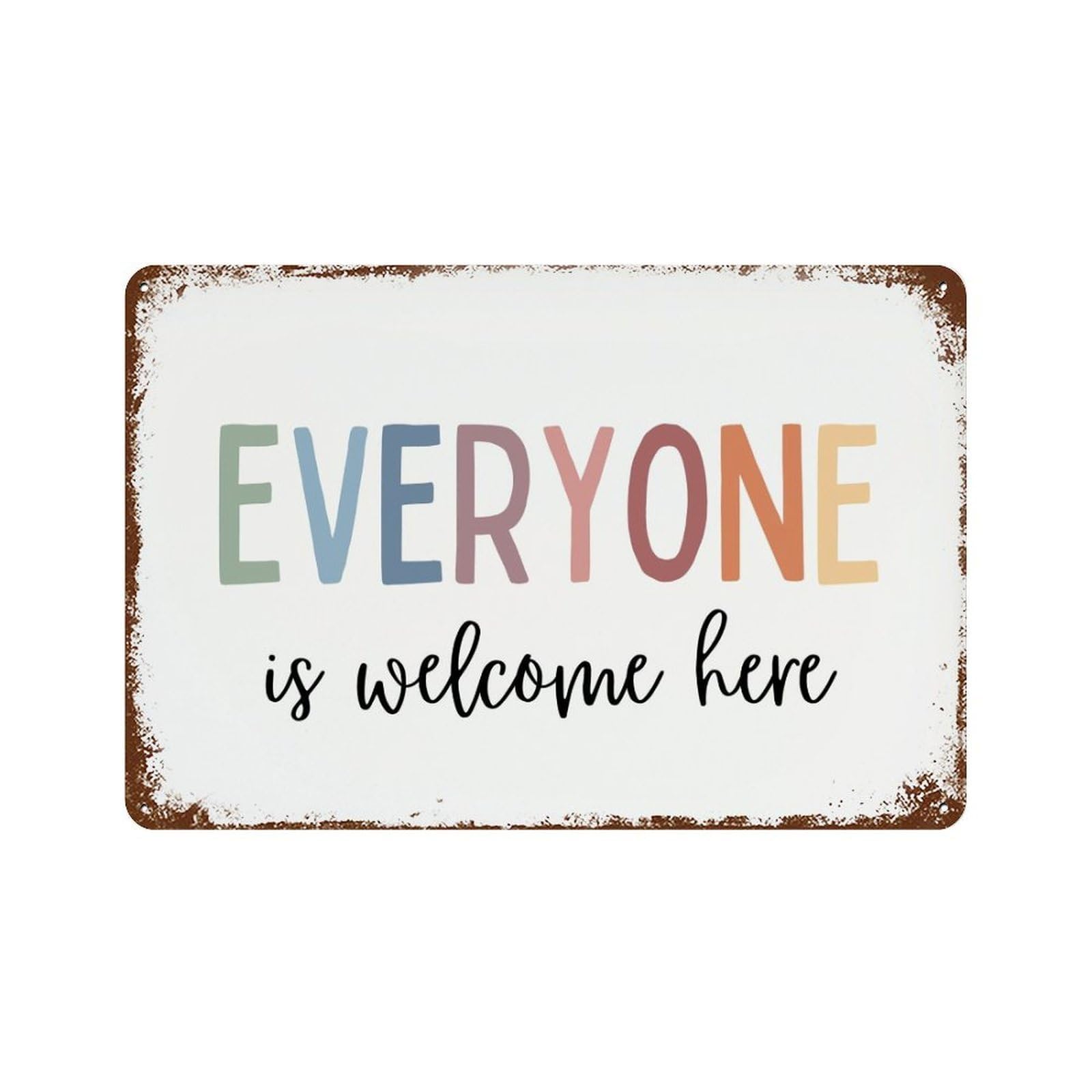 xiaoxiaoshen Everyone Is Welcome Here_1 Wall Decor Art Metal Tin Poster Modern Home Decor Art Home Bar Shop Decorations Vintage Sign 20x30cm