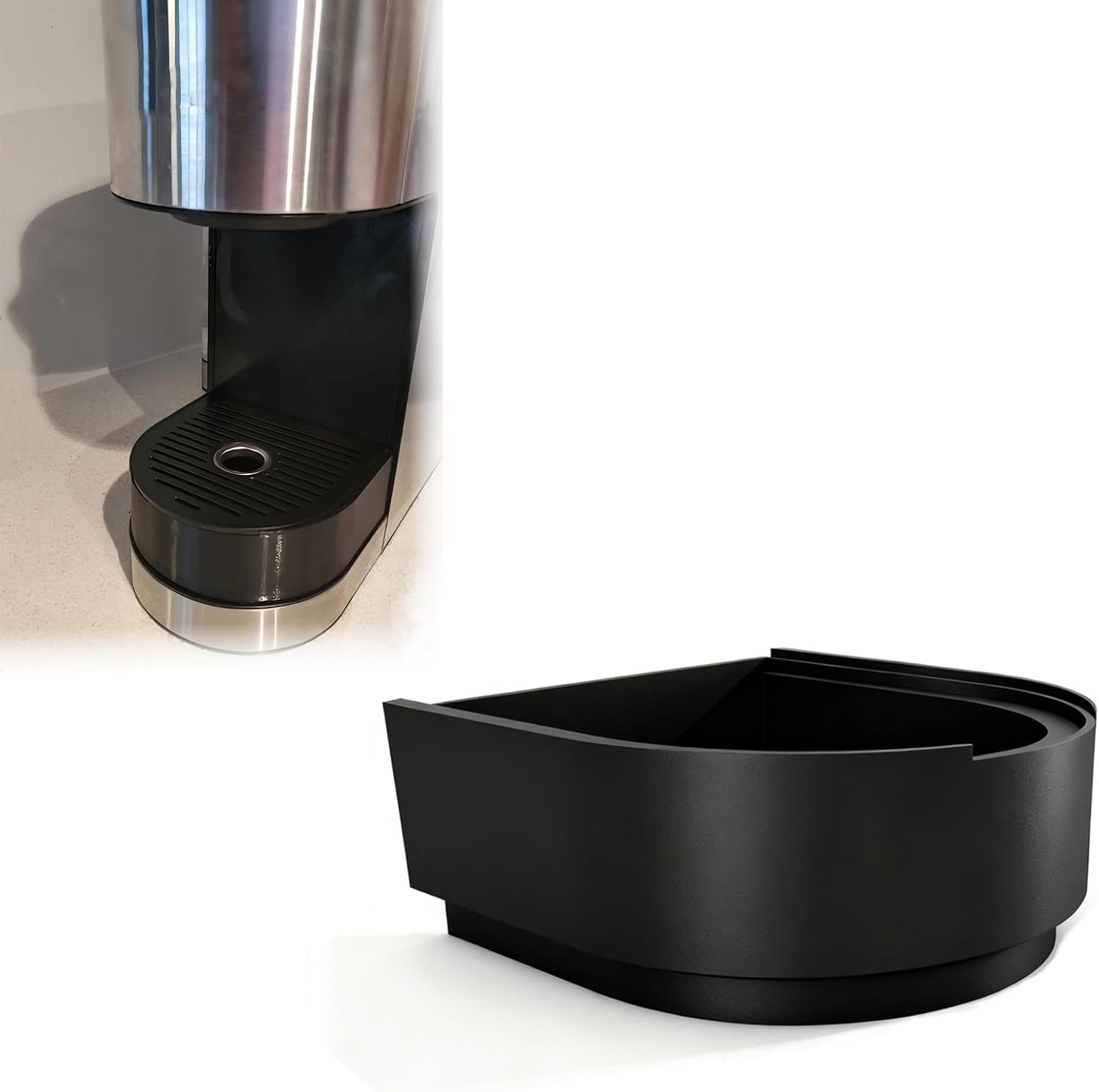 Heightened Splash-Proof Drip Tray for Keurig K-Supreme Plus Series, Black Raised Adapter for Tall Cups, Prevents Spills & Mess