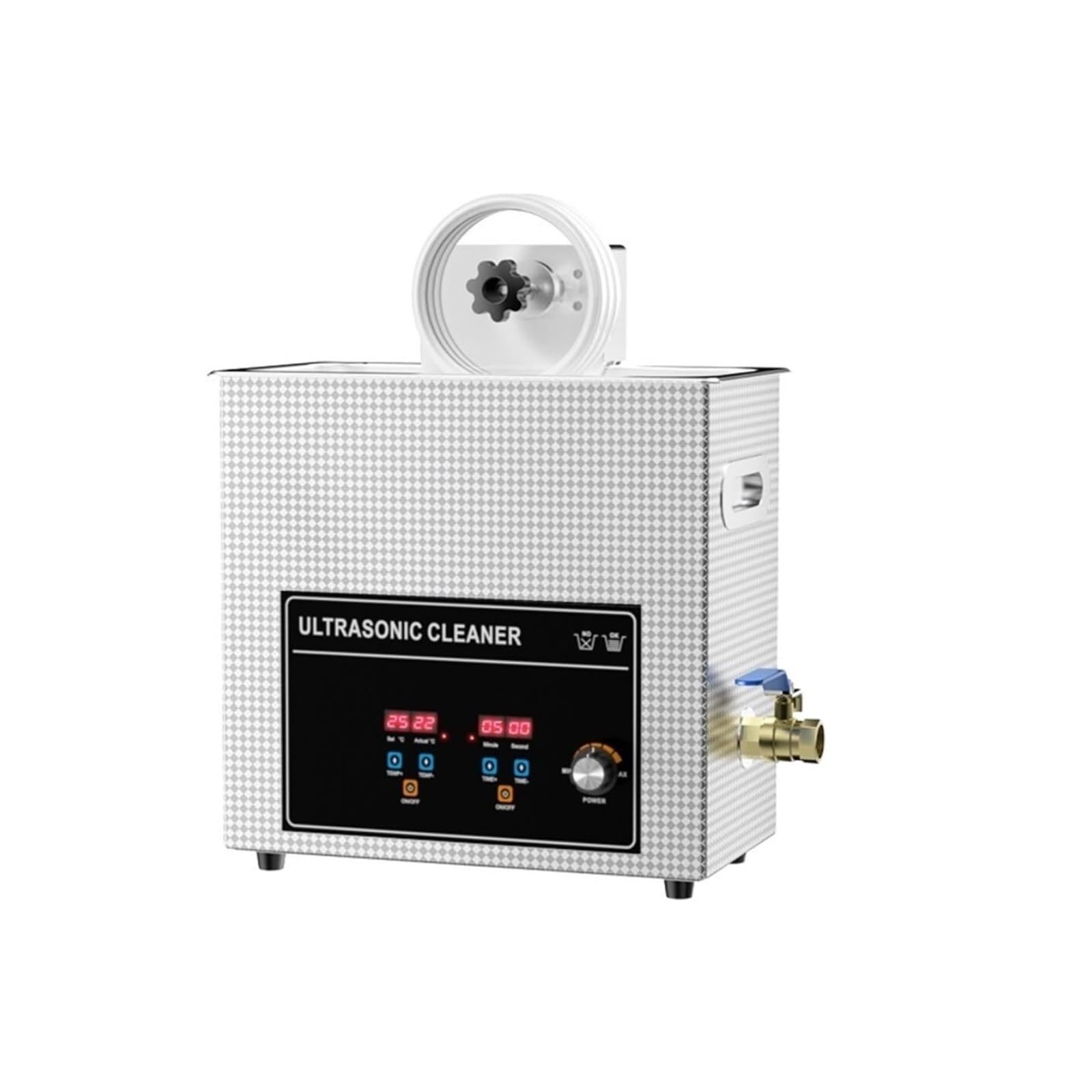 Środek do czyszczenia biżuterii, Myjka Ultradźwiękowa 180 W 6.5L LP 12 Cali Płyta Winylowa Srebrny Stojak Obrotowy Etykieta Do Czyszczenia Kąpieli Folia Ochronna na element