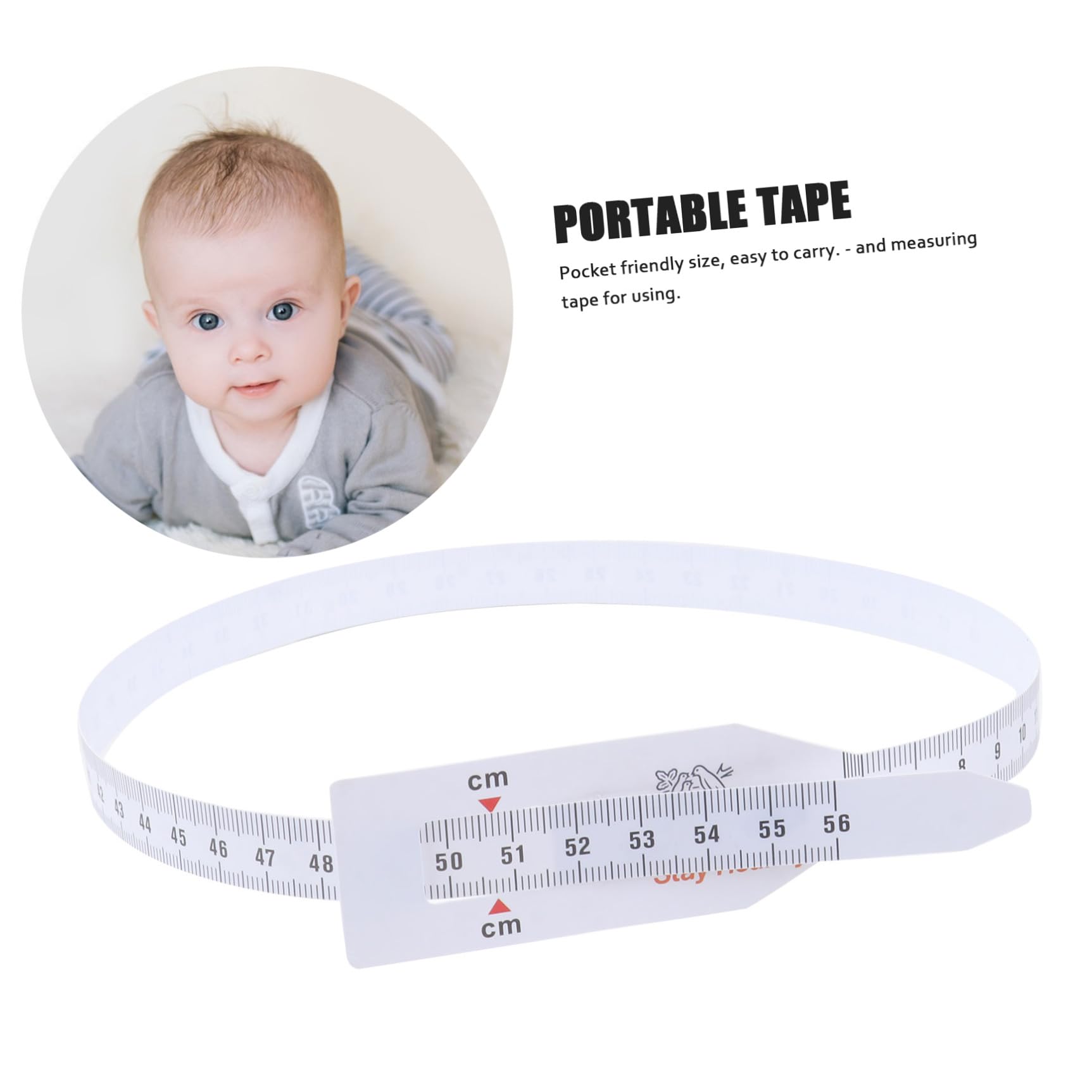 Veemoon Lot de 6 Rubans de Mesure en Plastique Blanc 56 CM pour Bébé Mètre Ruban pour Garçon et Filles Outil Précis de Mensuration pour Suivi de Croissance