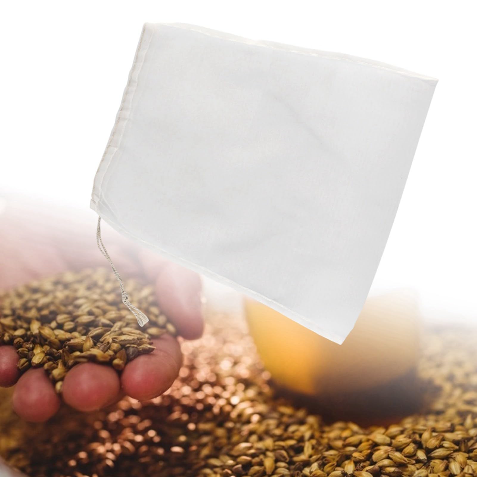 100 Mesh Brew Bags, Food Grade Reuseable Wine Filter Bag Cheese Cloth Bag for Straining Apple Cider Press Home Brew Beer Making (28x45cm)