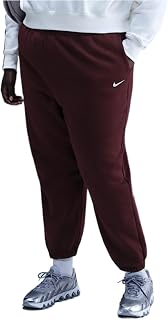 Nike Sportswear Phoenix Fleece Women's High-Waisted Oversized Sweatpants (Plus Size) (Burgundy Crush/Sail)