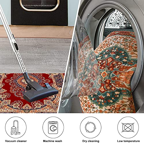 DXIN Klassisch Orientteppich, Vintage Teppich Orient Teppiche, Persischer Traditioneller Teppich, Handgewebte… – Bild 8