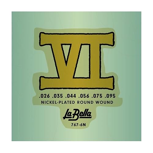 La Bella 767-6N Bass VI Rondas de níquel - 26-95